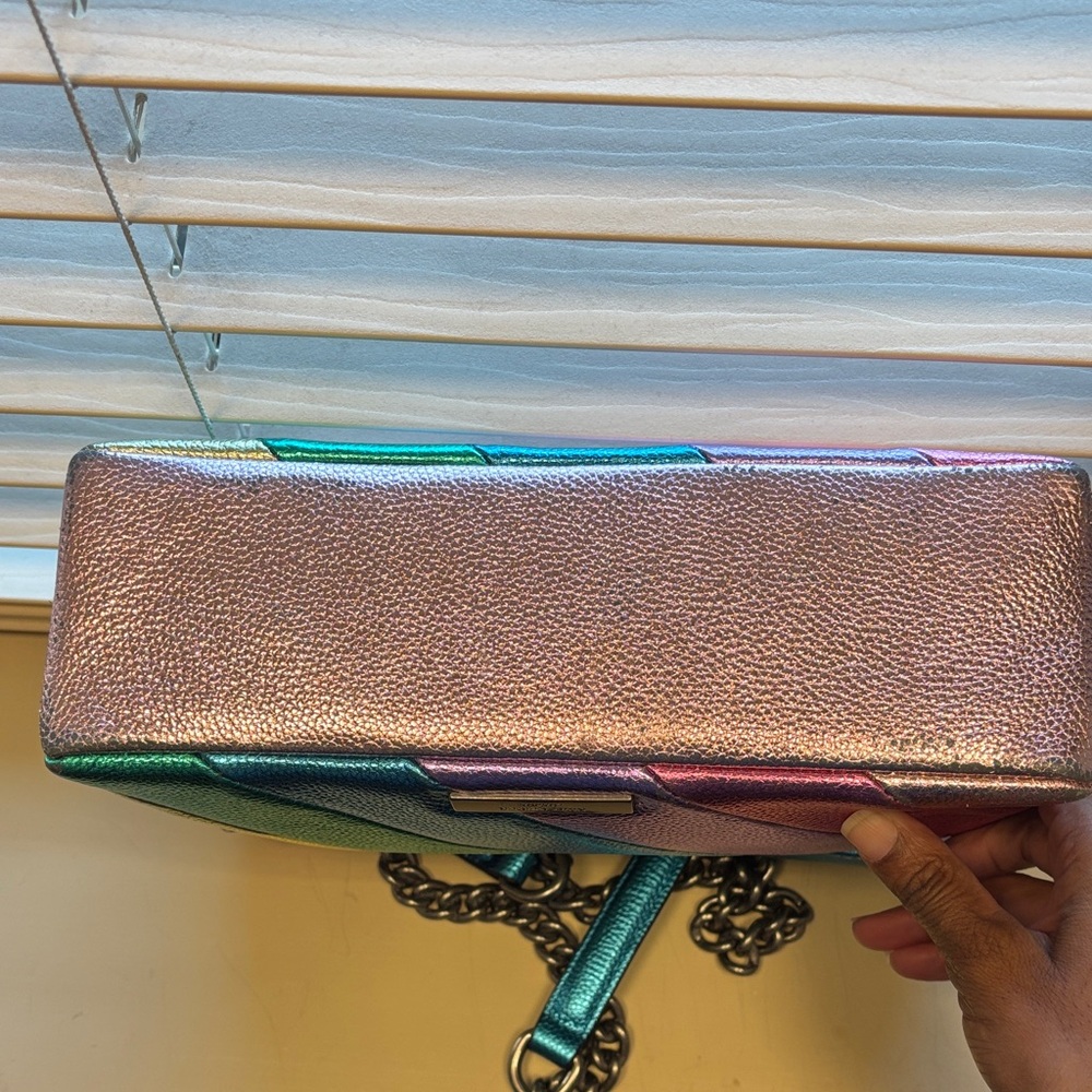 Kurt Geiger Leather Multicolor Striped Women's Bag - Picture 7 of 9